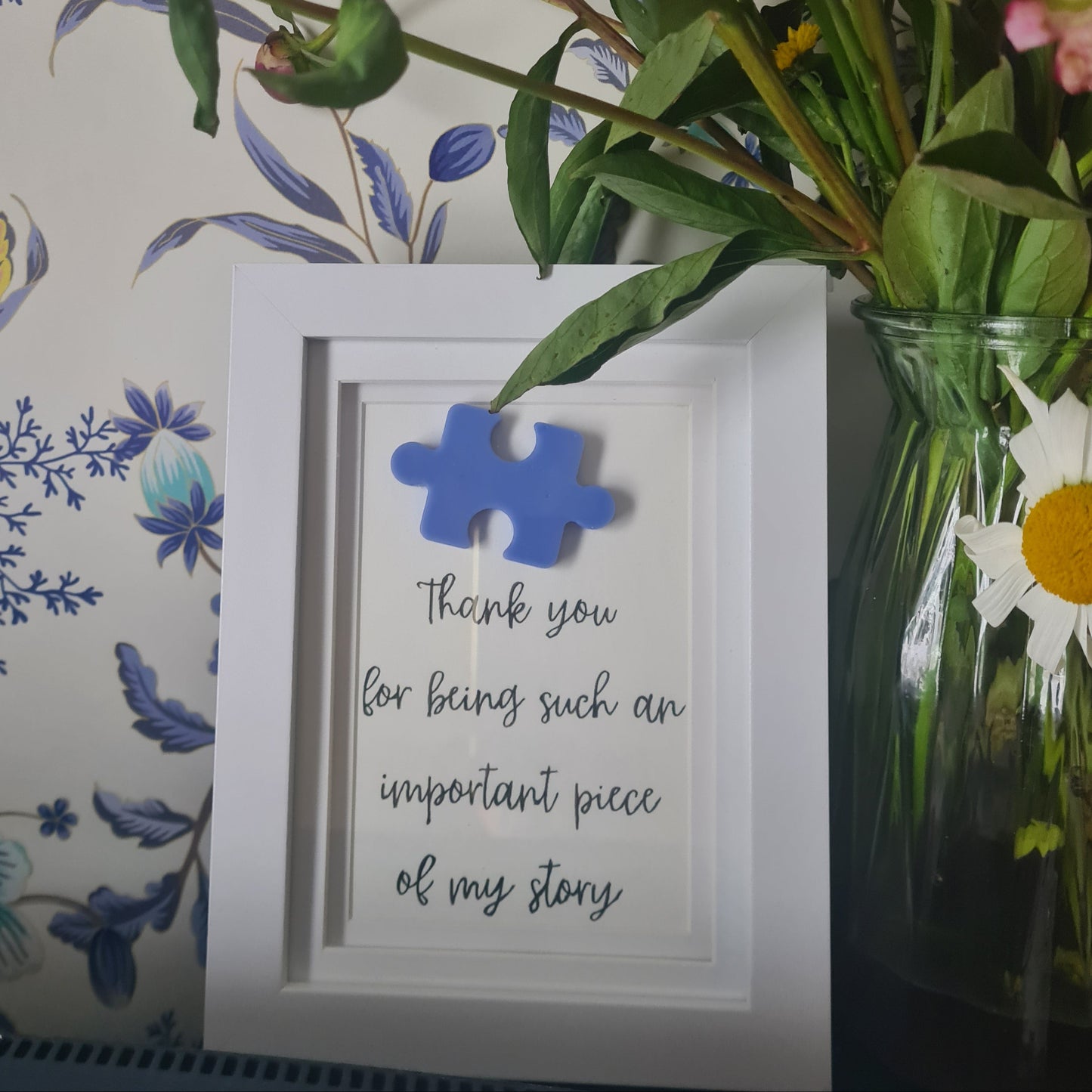 Hard Frame "Thank You" Puzzle Piece