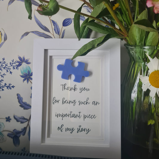 Hard Frame "Thank You" Puzzle Piece